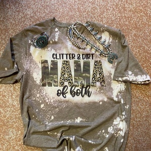 Glitter & Dirt Momma of Both Graphic tee l Unisex Jersey Short Sleeve Tee