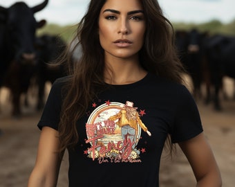 Fancy Retro Western Graphic Rodeo Tee