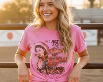 Just Smile and Say God Bless Western Graphic Tee