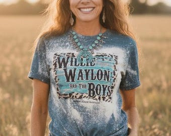 Willie, Waylon & The Boys Graphic Tee l Unisex Jersey Short Sleeve Tee