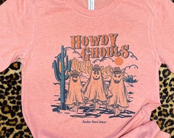 Howdy Ghouls Halloween Western Graphic Tee | Unisex Super Soft Tee