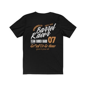 Barrel Racing Shirt l Barrel Racer t shirt l Rodeo Team Unisex Jersey Short Sleeve Tee