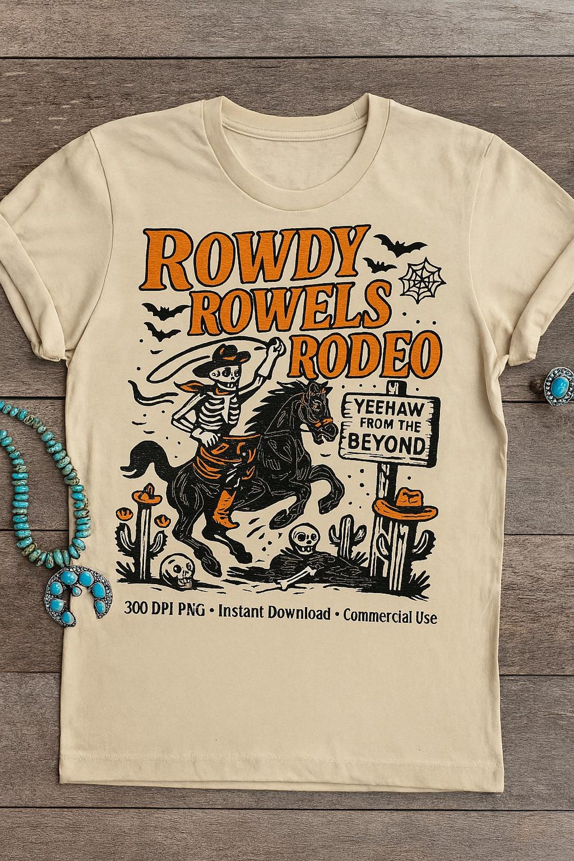 Rowdy Rowels Rodeo PNG | Spooky Western Skeleton Cowboy Halloween ...