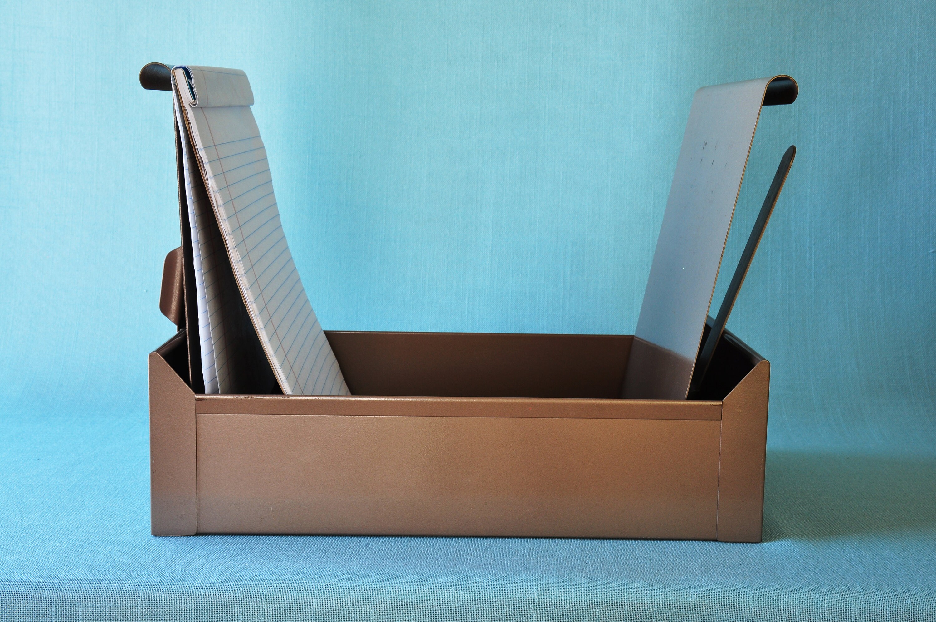 Retro Posting Tray Heavy Steel 8x11 Bookkeeping Etsy