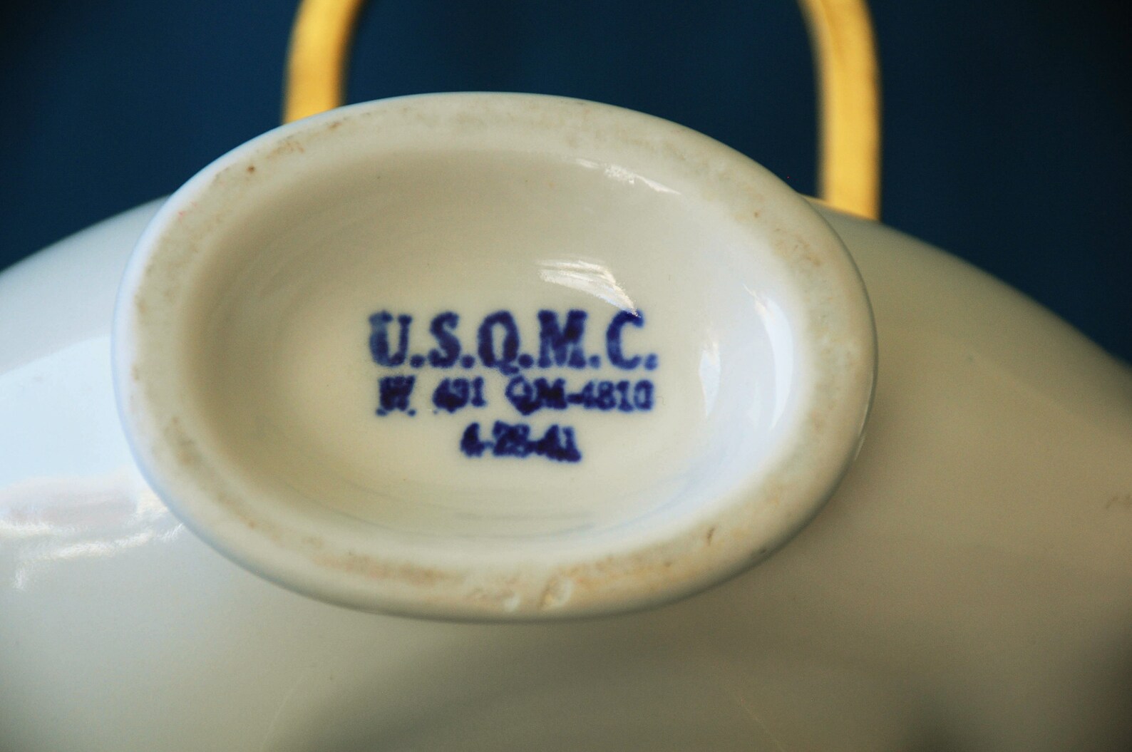 U.S.Q.M.C. Gravy Boat Military Ironstone Gravy Boat 1941 Etsy
