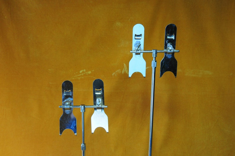 Adjustable Shoe Displays Rare Mid Mod Chrome 1950/'s Store Window Shoe Stands Cast Iron and Glass Retro Retail Shoe Walk In Closet Decor