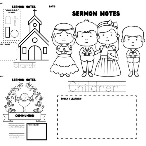 Sermon Notes for Kids Easter Sermon Notes Children's - Etsy