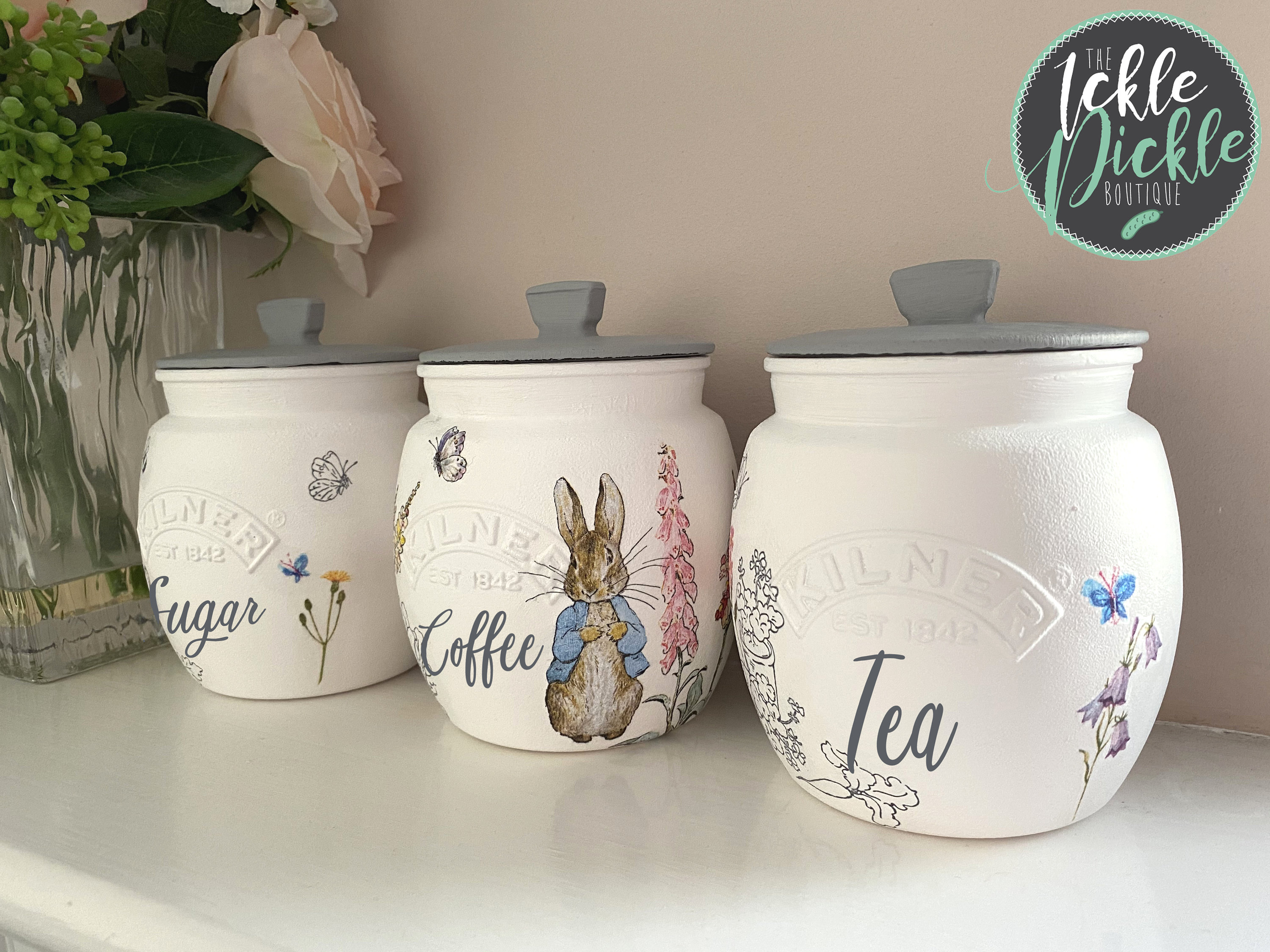 Peter rabbit tea store coffee sugar set