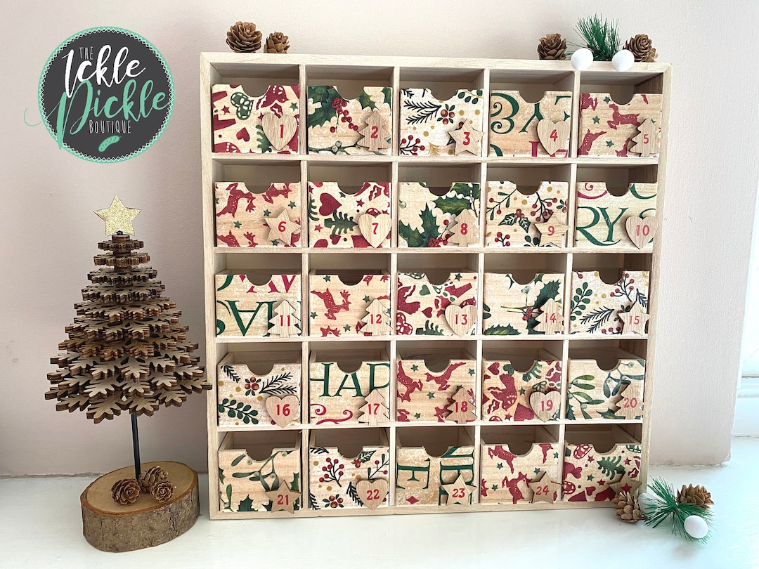 Wooden Advent Calendar. Christmas Decor Emma Bridgewater Etsy UK