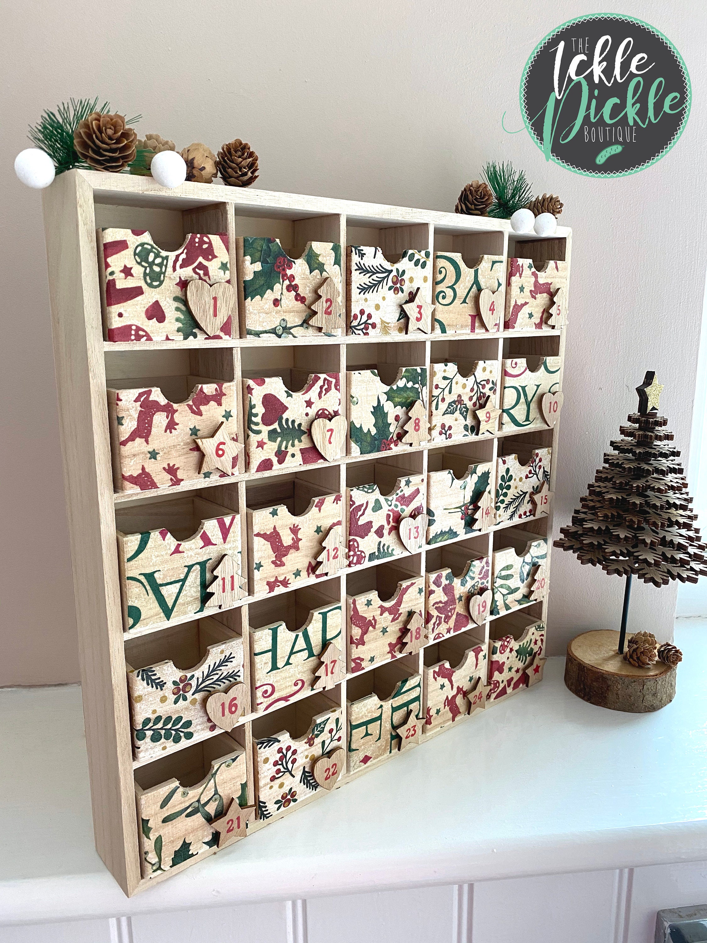 Wooden Advent Calendar. Christmas Decor Emma Bridgewater Etsy UK