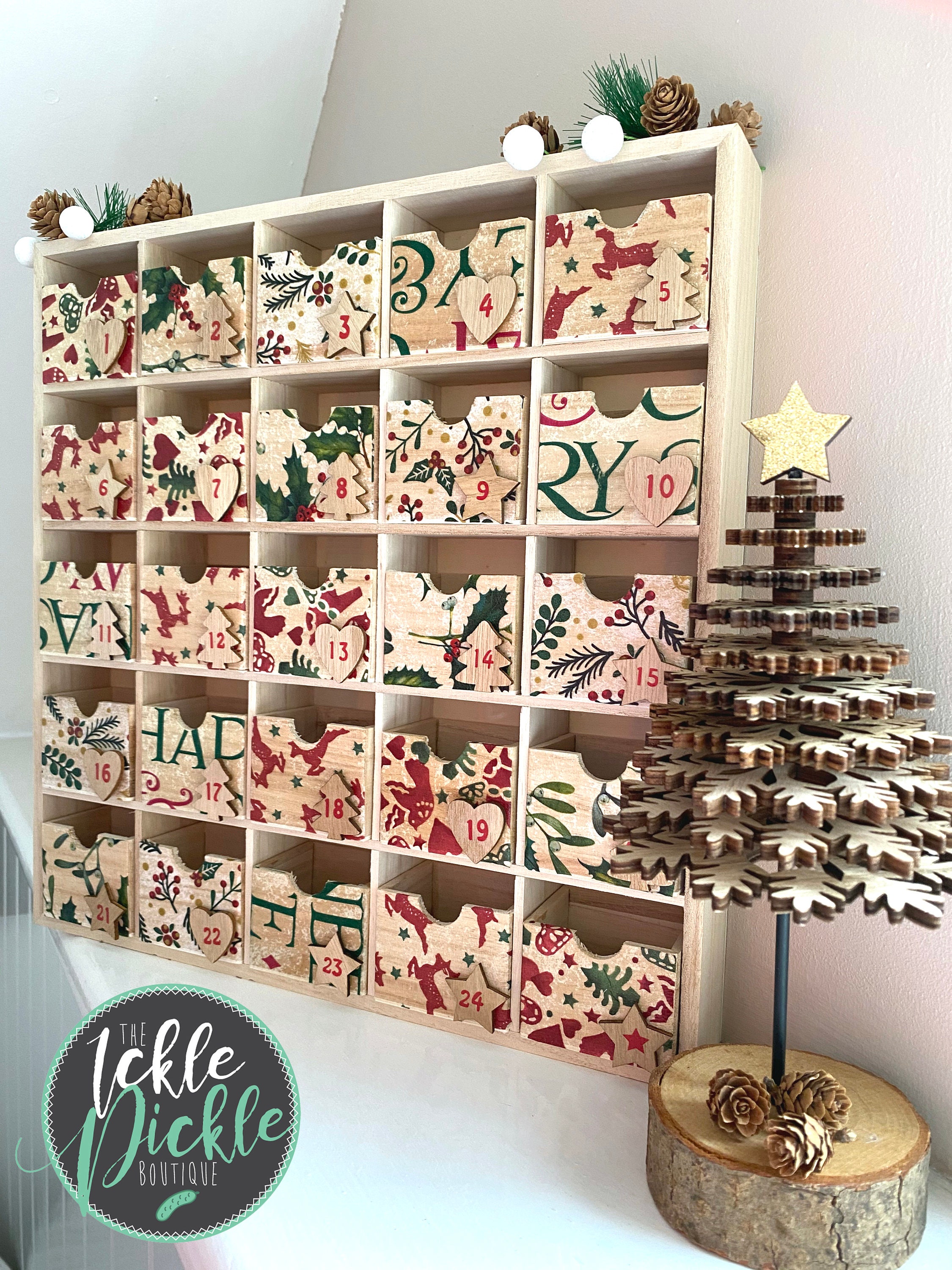Wooden Advent Calendar. Christmas Decor Emma Bridgewater Etsy UK