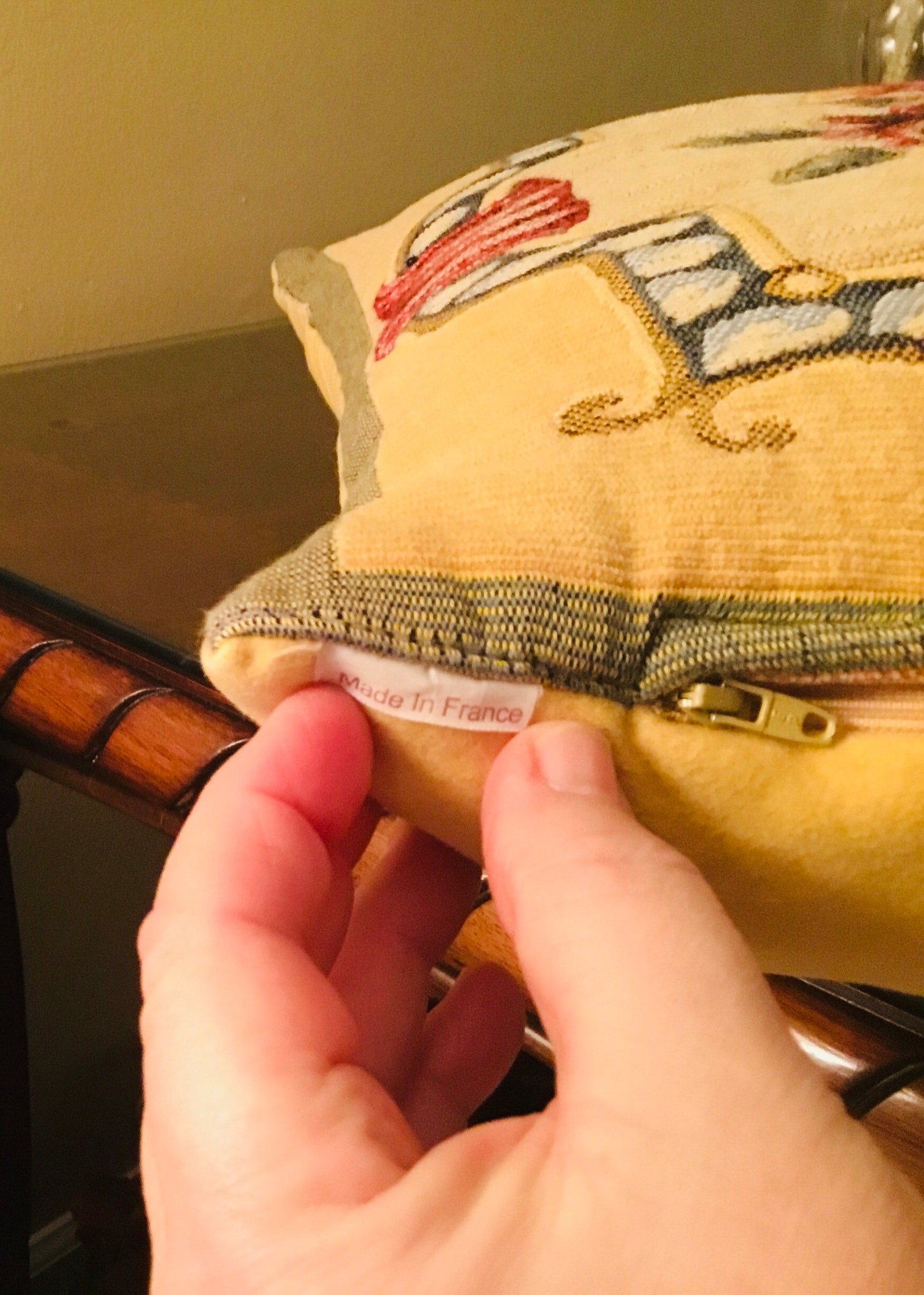 Vintage Accent Throw PillowMade in FranceFloral Tapestry Etsy