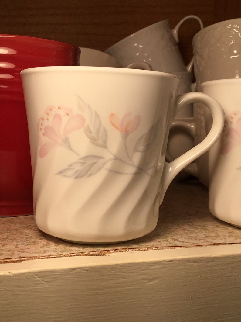 Vintage Dishware Corelle Corning Pink Trio Cups 4 USA Etsy