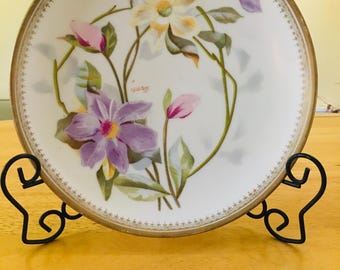 Handpainted Floral Porcelain Plate: Antique Royal Austria Decor (9")