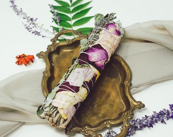 Large floral sage bundle combo with eucalyptus