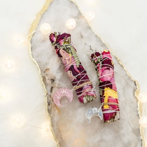 Love smudge with moon pendant