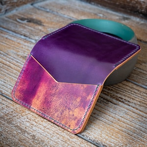 Billetera para tarjetas Starcki - Shell Cordovan - billetera para tarjetas plegable minimalista hecha a mano