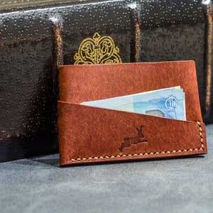 Othus Twist Wallet - Pueblo Coccinella - portafoglio per carte avvolgente minimalista fatto a mano