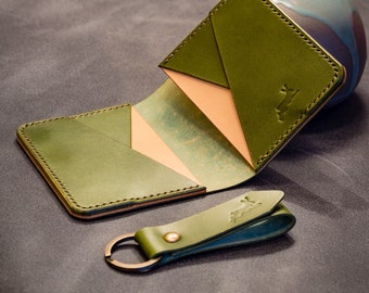Tolai Bifold - cartera plegable minimalista de cuero hecha a mano