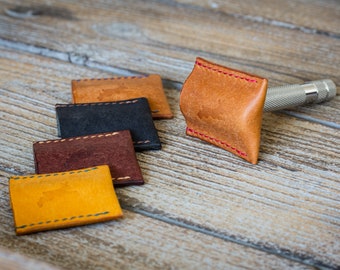 Tehuan Safety Razor Cover - Matte leather options