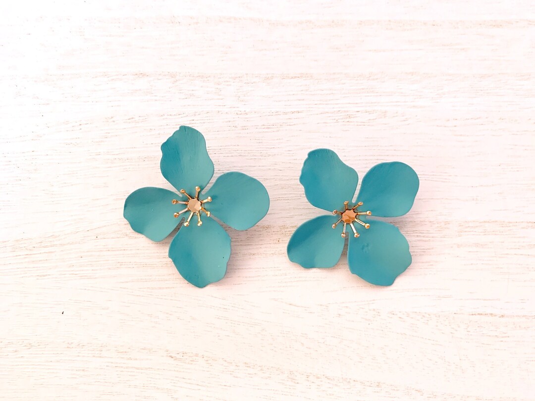 Flower Earrings, Floral Earrings, Spring Color Earrings, Bridesmaid Earrings, Birthday Gift ...