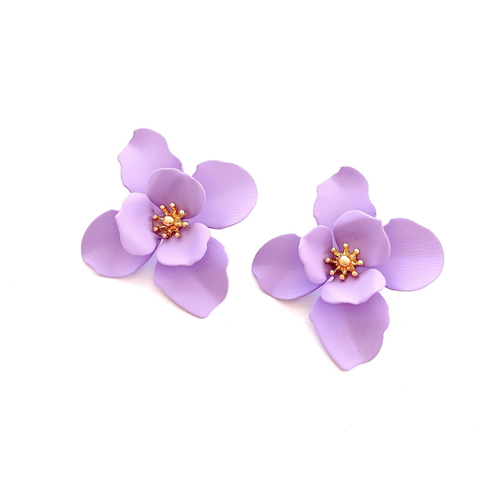 Flower Earrings, Pastel Floral Bridal Earrings,spring Yellow Earrings ...