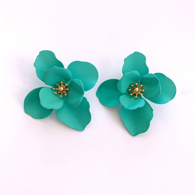 Flower Earrings, Pastel Floral Bridal Earrings,spring Yellow Earrings