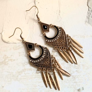 Vintage Tassel earrings, Boho Vintage Earrings,  Ethnic Dangle Drop Long Earrings, Statement Earrings