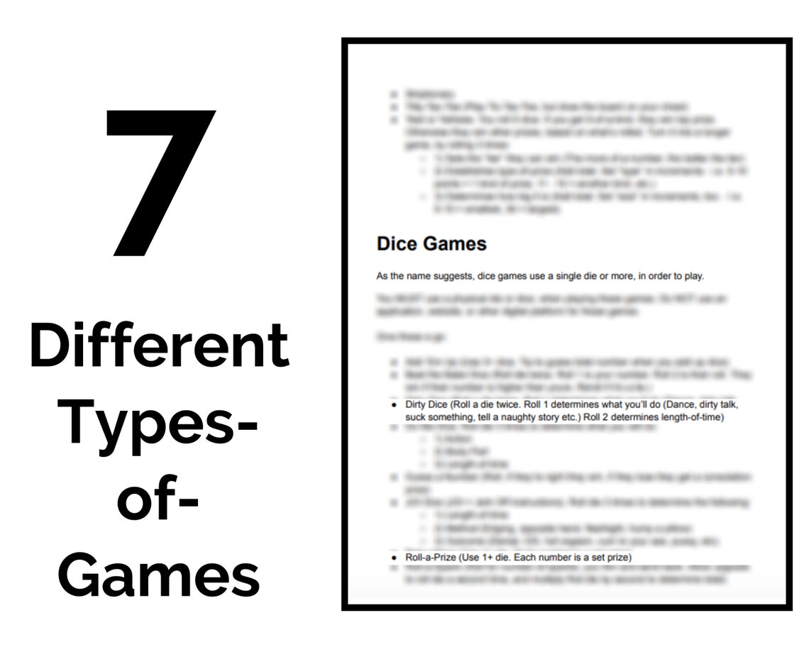 Onlyfans Tip Game Ideas Sexy Dice & Card Games for Adult Etsy