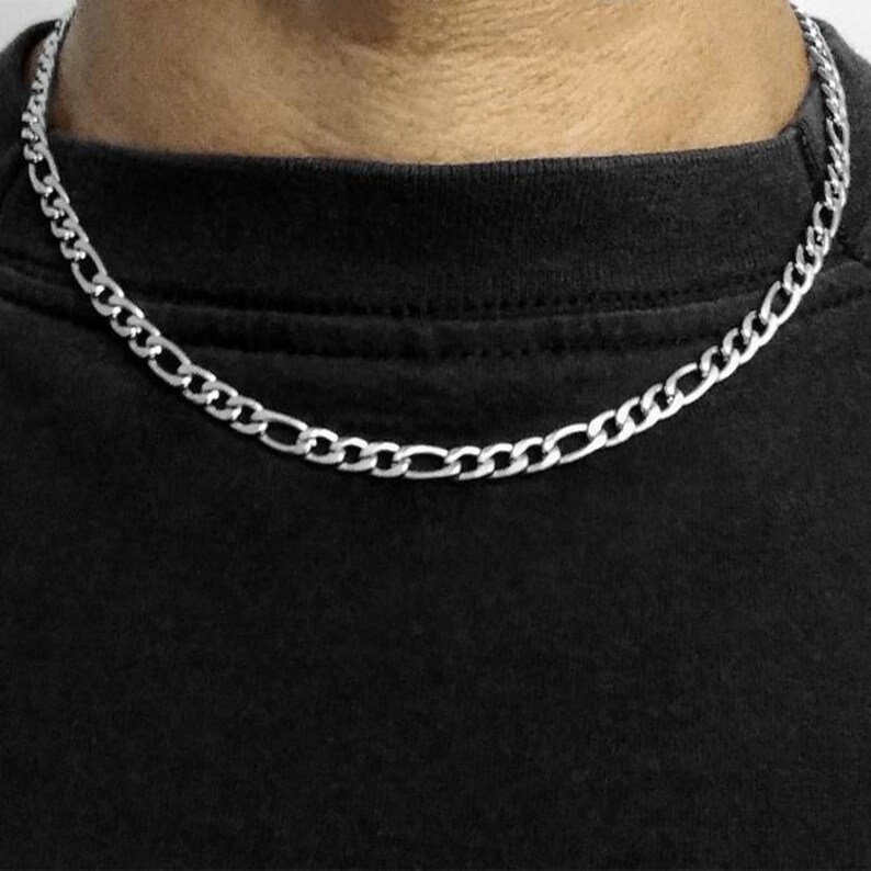 Stainless Steel Chain Necklaces Figaro chain