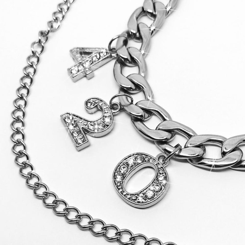 420 Chain Necklace Double Layer Stainless Steel Chain image 4