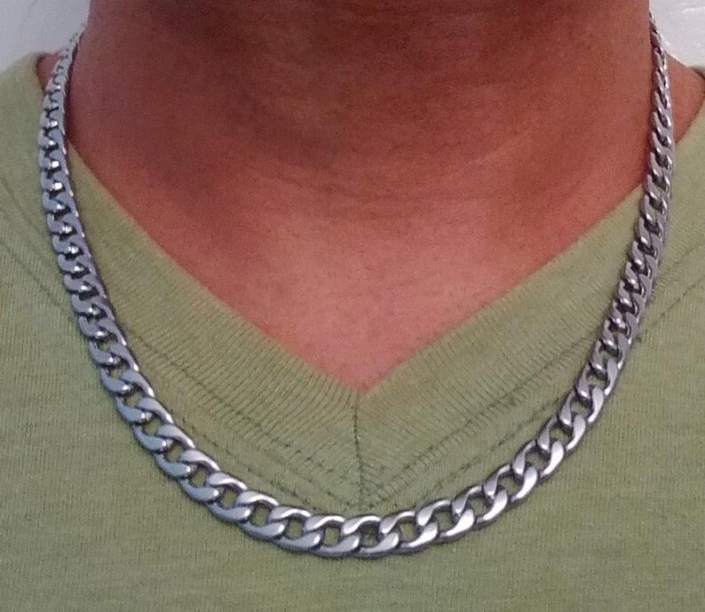 Stainless Steel Chain Necklaces Curb Chain 7mm