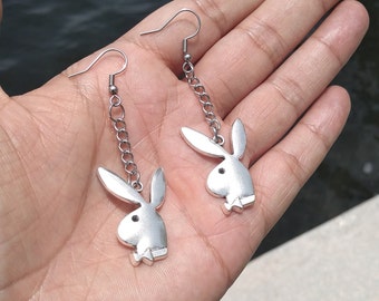 Dangle Chain Bunny Earrings