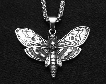 Skull Moth Necklace