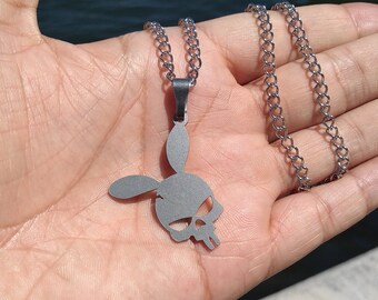 Collana Loungefly Skelanimals Jack Rabbit Smaltata, Nuova Con Etichette