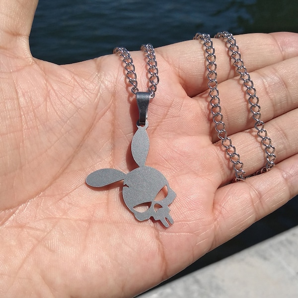 Collier tête de mort lapin