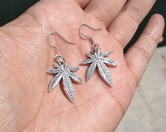 Marijuana Pot Leaf Earrings