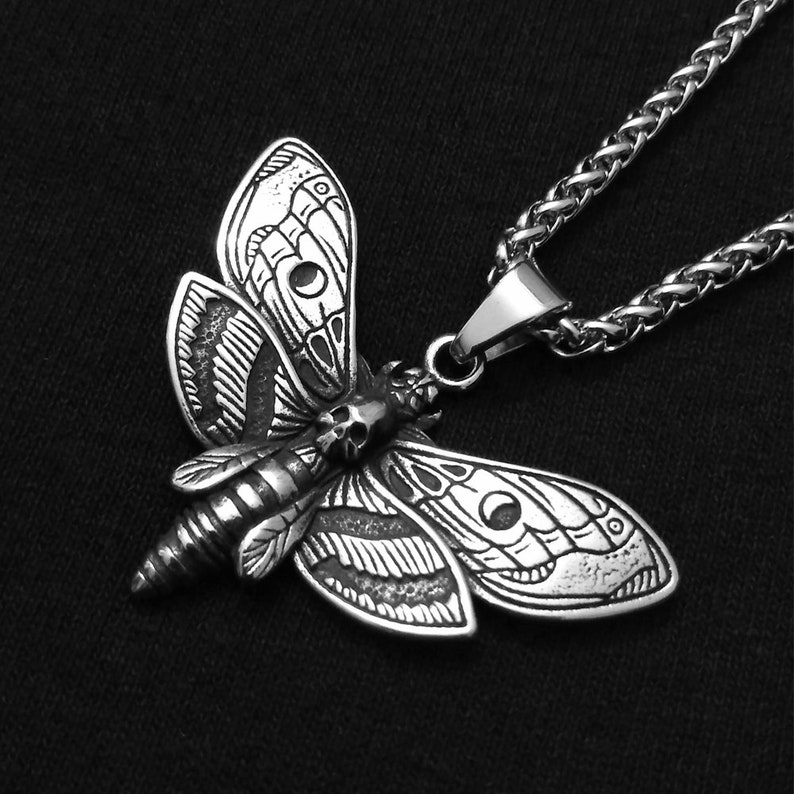 Skull Moth Necklace image 3