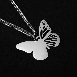 Half and Half Butterfly Necklace image 4