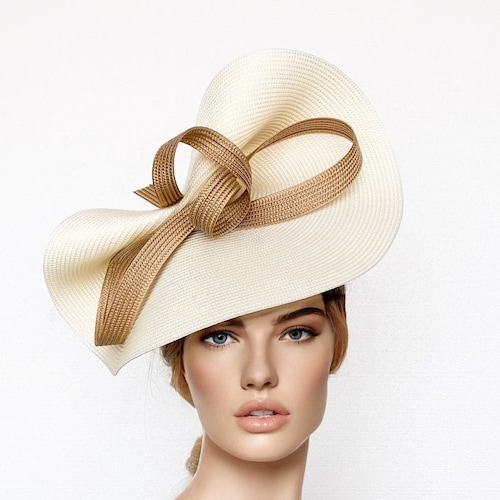 Women Fascinator Hat Feather Hair Clip Weddings Ascot Derby Races Headpieces