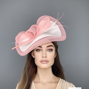 Dusty Pink Kentucky Derby Hat: Ascot Wedding Occasion Headband