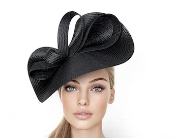 Black Bow Derby Fascinator: Ascot Kentucky Derby Hat