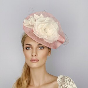 Nude Hatinator Nude Pink Kentucky Derby Fascinator Hat Royal - Etsy