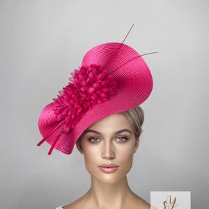 Fuchsia Fascinator Hat: Kentucky Derby, Ascot, Wedding