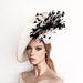 Kentucky derby hat, Black Ivory derby hat, ivory royal ascot hat for woman, Melbourne cup fascinator, wedding hat, cream ascot hat