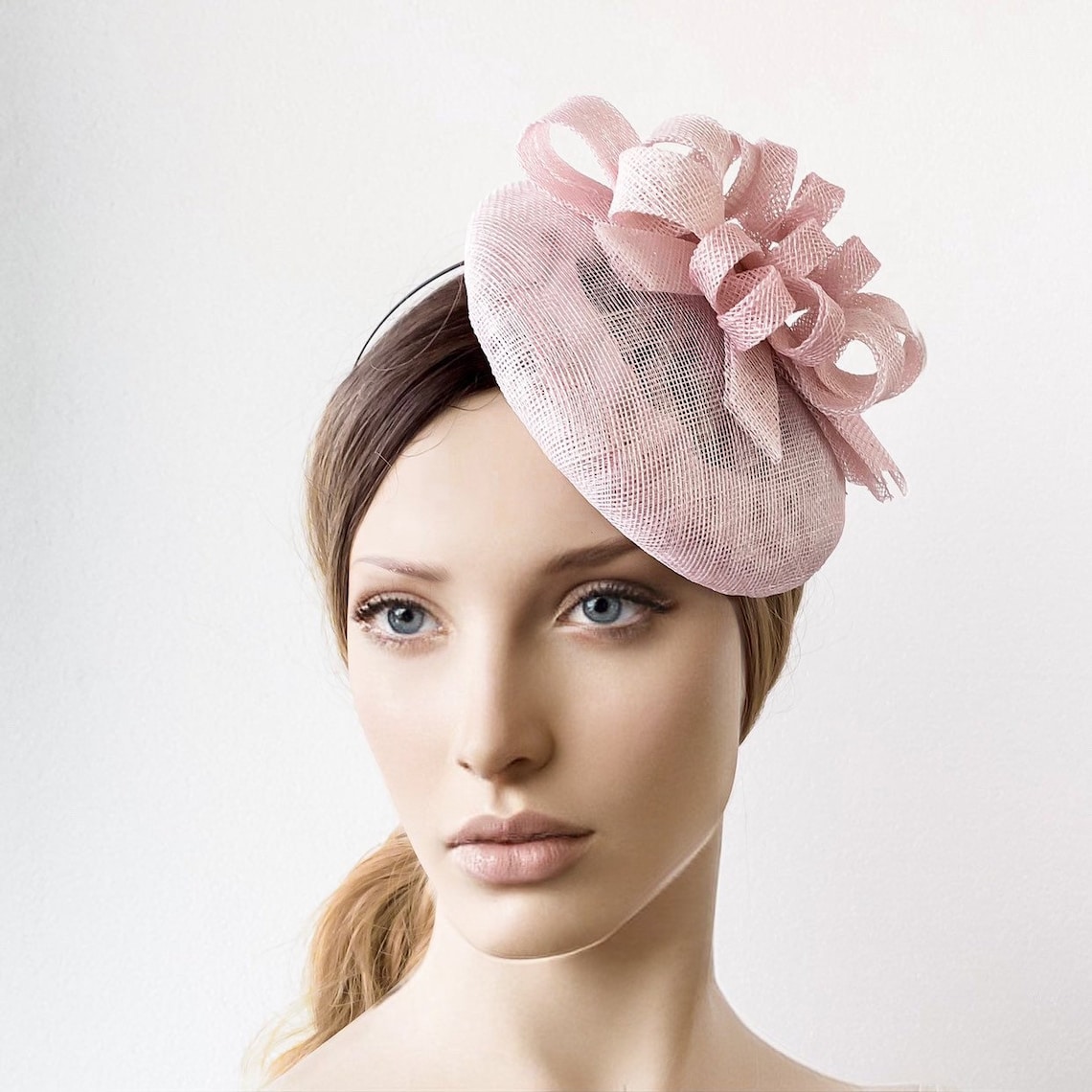 Pale pink fascinator pink pillbox fascinator ascot hat pale Etsy