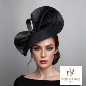 Black  fascinator for weddings and races
