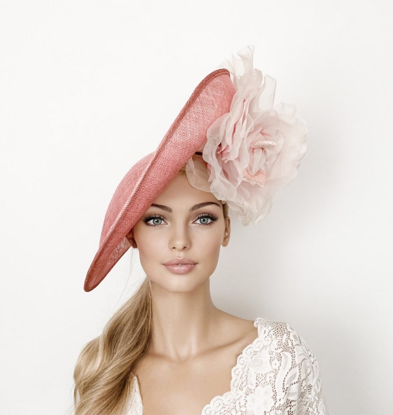 Kentucky Derby Hat Blush Derby Hat Pale Pink Royal Ascot Hat Etsy
