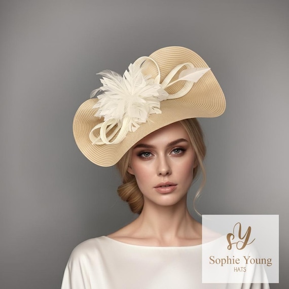 Classy headpiece Fully Hand Crafted Lovely White and Beige Boho Chic  main image 3