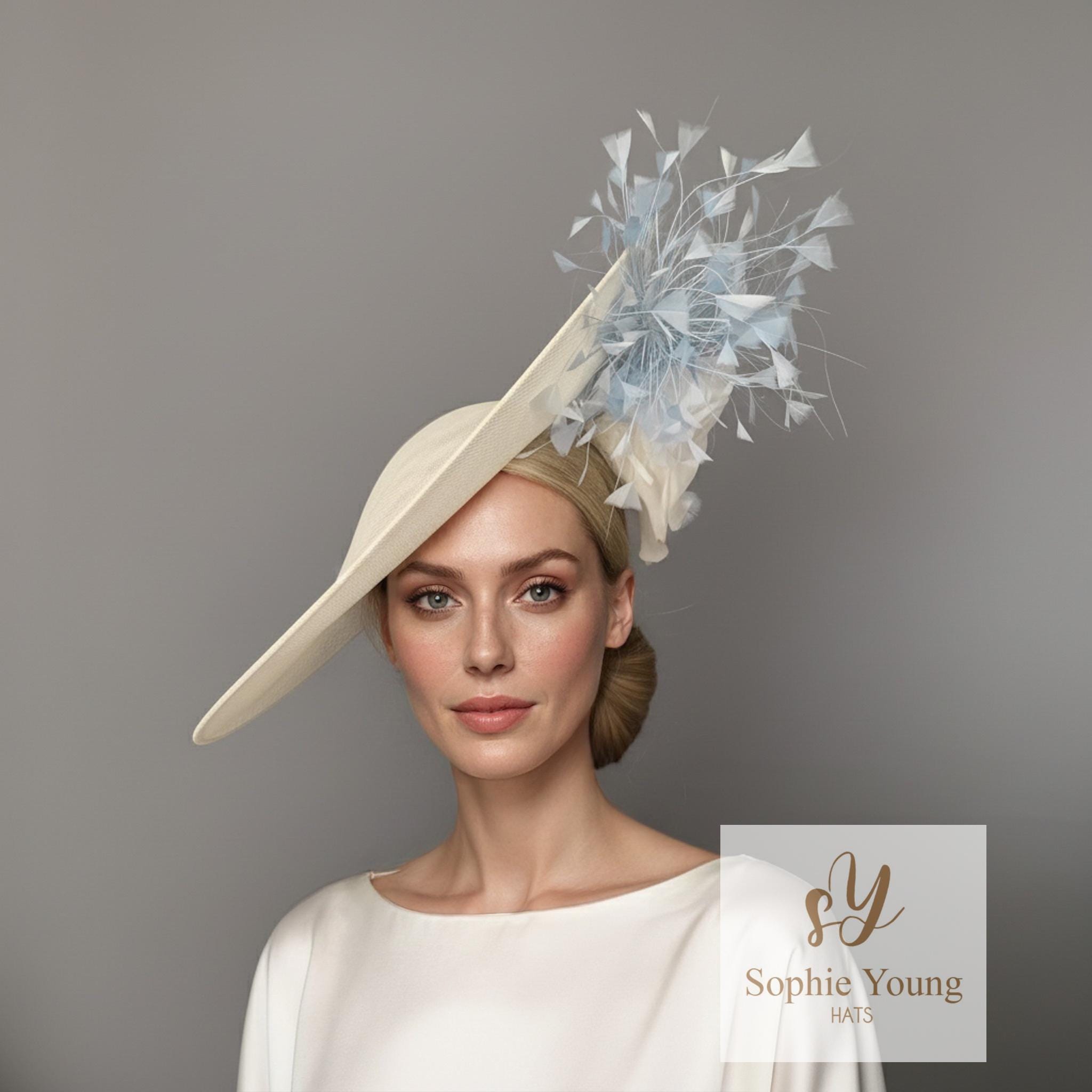 Elegant High Fashion Sweeping Feathers Fascinator Hat Kentucky Derby Chu… Rare Stunning Uniquely Beautiful Feathered Fascinator  main image 3
